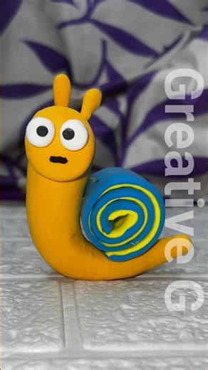 Cute Snail Clay Tutorial. clay snail 🐌 #diy #art #clay #shorts #snail