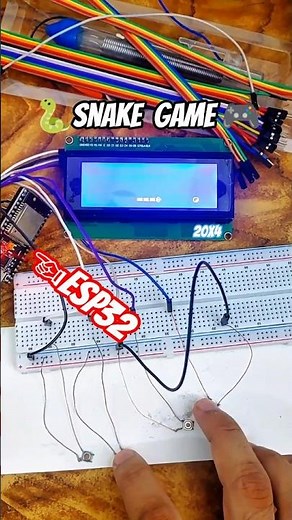 Snake Game Project with esp32 and 20x4 LCD #arduino #diy #project #snakegame #esp32 #electronic