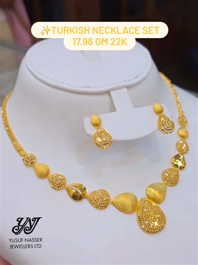 Exquisite 22K Gold Turkish Necklace Set in Tanzania