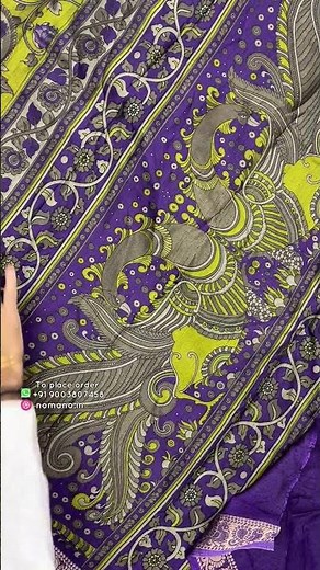 Heavy dola silk with pen kalamkari ..1199 free ship