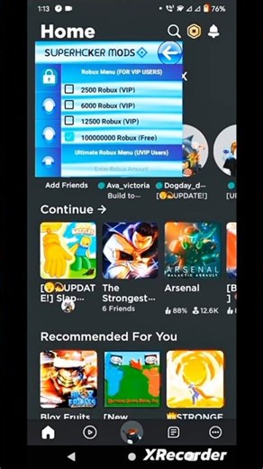 Roblox mod menu unlimited robux #roblox #shorts #robloxedit