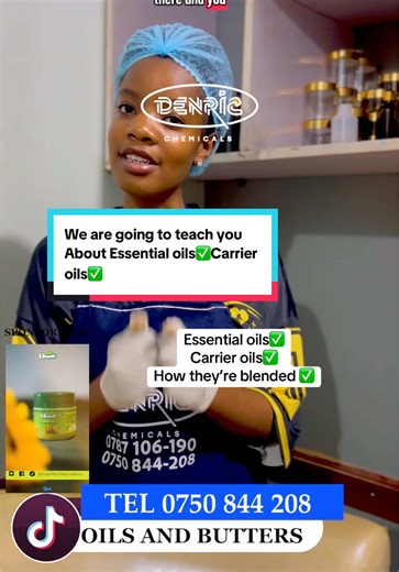 Replying to @Jane Jannex why is it man to d We are going to teach you about all types of oils,Essential oils✅ Carrier oils and how they’re blended #skin #skincare #skincaretips #oil #fyp #sheabutter #new #body #denricchemicals