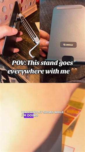 Y’all… I use this thing ALL the time. Like at this point, I’m about to just attach it to my phone because why does it go everywhere with me? 😂 Whether I’m filming content, watching my shows while doing makeup, answering emails, or setting up Hudson’s learning time — this stand is right there. It’s sturdy, it’s sleek, it doesn’t wobble, and I can adjust it to literally any angle I need. I love that it folds up so I can throw it in my bag when I’m heading to glam appointments or traveling. And th