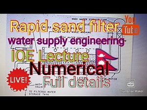 Numerical of rapid sand filter ioe! water treatment! water supply engineering!#ioe #engineering