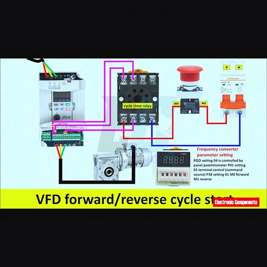8.1K views · 72 reactions | VFD Inverter Forward and Reverse Cycle Start Wiring Diagram Explained #fblifestyle | 퐄퐥퐞퐜퐭퐫퐨퐧퐢퐜 퐂퐨퐦퐩퐨퐧퐞퐧퐭퐬 | Facebook
