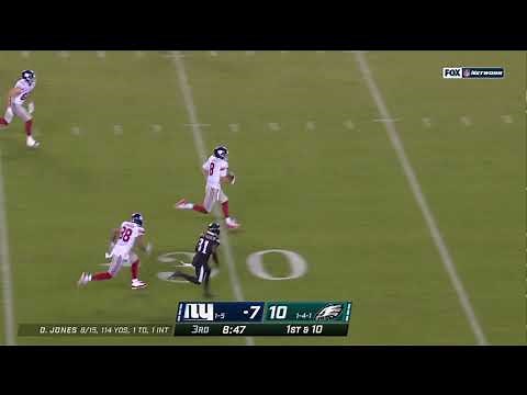 Daniel Jones TRIPS After 80 Yard Run | NFL Week 7