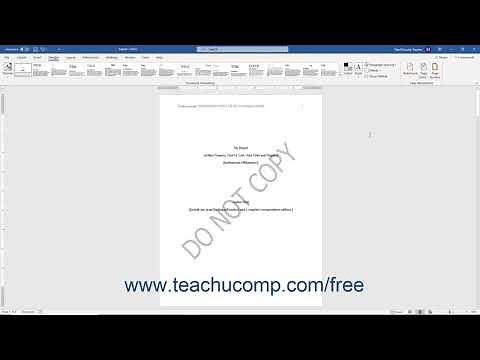 Word 2019 and 365 Tutorial Removing Watermarks Microsoft Training
