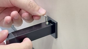 Door Stop Black Door Stopper Wall Mounted Modern Commercial Doorstop with Sound Dampening Rubber Bumper Wall Protector for Home Office, 3.4 Inch