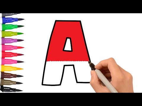 How To Draw Alphabet Letter A - Z | Learn Alphabet ABC | Easy Drawing For Kids