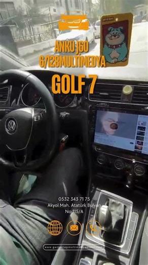 Araçlara Özel Android Multimedya | Golf 7 Uygulama Sonucu, CarPlay & Android Auto (2026)