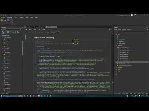 Notebooks in ArcGIS Pro