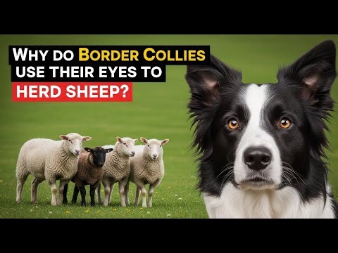 Why do Border Collies use their eyes to herd sheep?