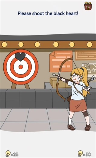 brain out level 151 and please shoot a black heart?