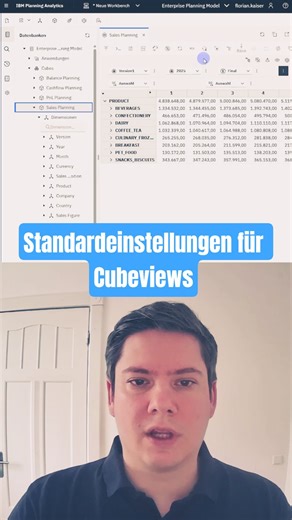 Praktische Standardeinstellungen für Cubeviews in Planning Analytics