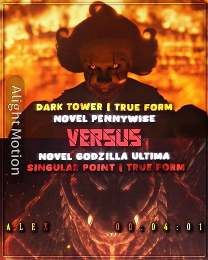 Novel Pennywise True Form vs Novel Godzilla Ultima True Form#godzilla#pennywise#fyp#viral#shorts