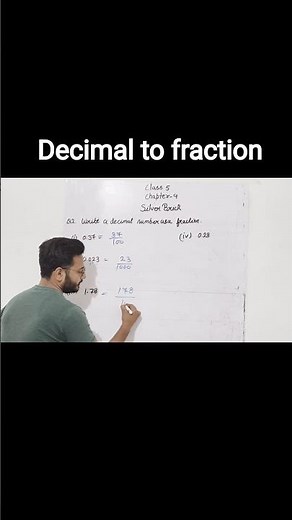 Decimal to fraction example #short