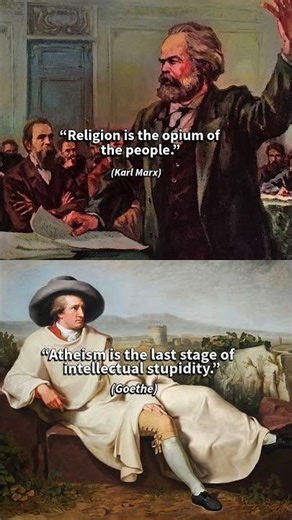 religion vs atheism | karl marx & goethe #religion #atheism