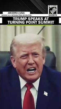 US President Donald Trump speaks at first Turning Point summit since Charlie Kirk's death