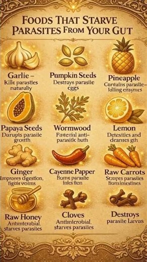 "Top 12 Foods That Kill Gut Parasites Naturally | Boost Digestion & Immunity" #healthylifestyle
