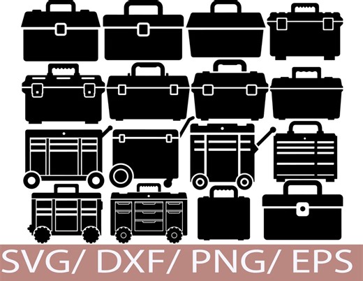 Toolbox SVG Bundle | Mechanic Chest, Rolling Cart Cut Files (digital Download - Etsy