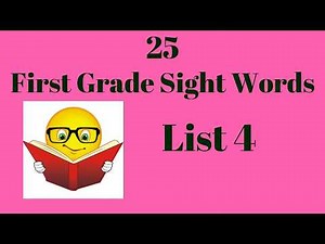 1st Grade Sight Words - 25 Words - List 4 - High Frequency - First Grade Sight Words Dolch Fry Words
