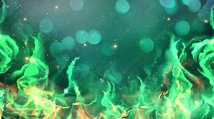 realistic green fire or smog burning flame seamless looping overlay 4k virtual video animation background