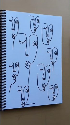 How to draw an abstract face with one line #abstractart #learntodraw #howtodraw #arttutorial