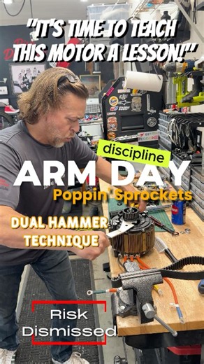 Electric Motor Sprocket Removal Dual Hammer Technique | #emoto #ebike #motors