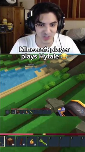 Minecraft player plays Hytale 😭🤣 #schmittystreams #live #hytale