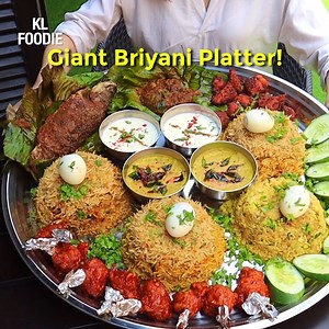 101K views · 1.5K reactions | This eatery serves Giant Briyani Platter that comes with over 10 types of traditional Kerala dishes   | KL Foodie | Facebook