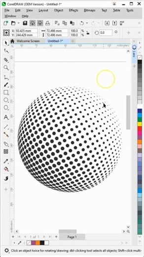 3D Halftone Dot Sphere Design in CorelDRAW | Easy Step-by-Step Tutorial