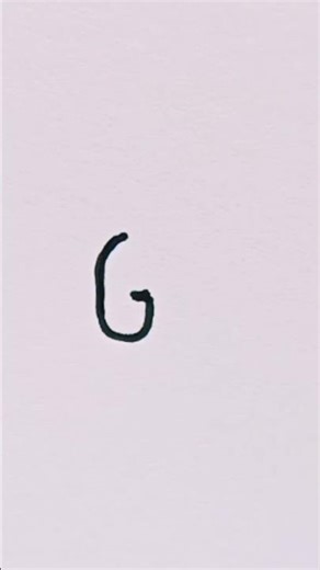 Letter G drawing simple art step by step