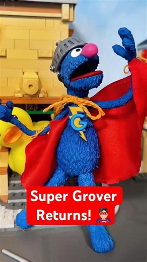 Super Grover Returns! 🦸🏻‍♂️ #lego #muppets #sillystreet #sesamestreet #parody