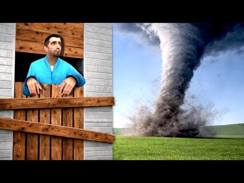 Building a FORT to Survive a Tornado! (Garry's Mod)