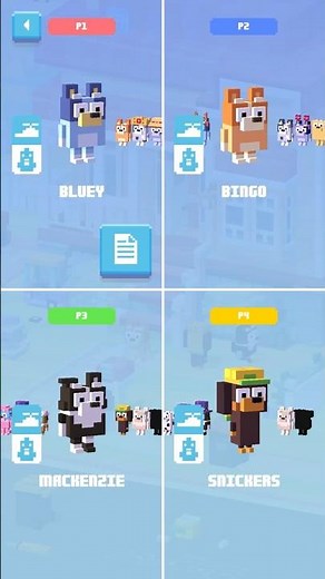 Bluey, Bingo, Mackenzie & Snickers are ready to play! Grab your friends and see how far you can get!