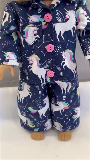 Fits Like 18" American Girl Doll Clothes, READY to Ship, Unicorn Pjs, Unicorn Pajamas, Flannel Pajamas, Ag Doll, Am Girl, 18" Doll, Doll Pjs - Etsy