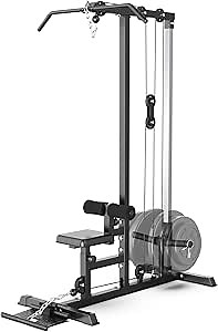 LAT Pull Down Machines, Cable Pulley System Gym Exercise Machines for Home Gym with High and Low Cable Stations, LAT Pulldown Workout Machine for Home Gym Equipment