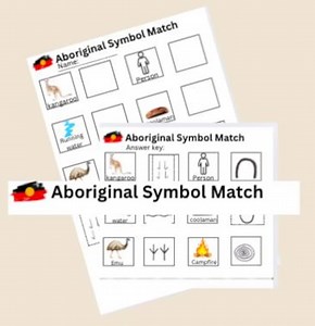 Aboriginal Symbol Matching Activity | Printable Worksheet (PDF) - Etsy Australia