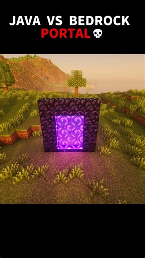Java vs Bedrock Nether Portal… they’re NOT the same #minecraft #pov #minecraftshorts