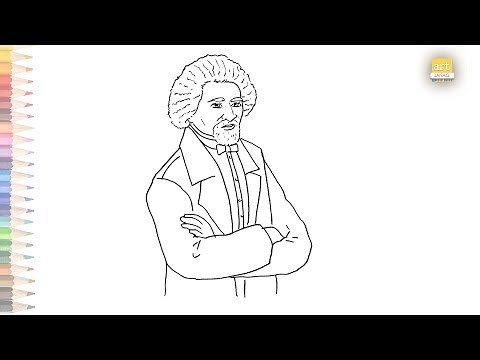 Frederick Douglass drawing easy | How to draw Frederick Douglass step by step | Outline drawings