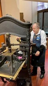 November 24th is the start of Thanksgiving Week! For today, Howard letterpress printed a little reminder to get you ready for the big day. The print was made from a piece of lead alloy type, also called a sort, and depicts a pilgrim carrying a blunderbuss and turkey. This very small sort from a handy pack, which is less than an inch square, is from the Frank Cowsert Collection. This is from a handy pack made by the American Type Founders in the 1920s. Handy packs contain small symbols for inform