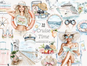 Cruise Clipart PNG: Summer Vacation Scrapbooking (digital Download) - Etsy