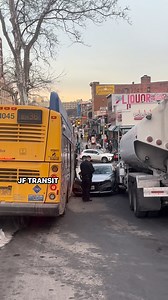 Car being chased by cops crashes into bx36 Bus 😳😳😳 #nycsubway #nycbus #nycbuses #buses #carcrash | JF Transit