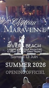 🔥 OPENING 2026 – RIVIERA BEACH® PARTY 🔥 ✨ Le rendez-vous chic & glamour de l’été est de retour… ✨ Riviera Beach® Magazine a le plaisir de vous annoncer le grand retour des mythiques Riviera Beach® Party au prestigieux Château Maravenne 🌿 Un événement unique qui fait rayonner La Londe-les-Maures & la Côte d’Azur ✨ 📍 Château Maravenne – La Londe-les-Maures 📅 Samedi 13 juin 2026 🌟 LA soirée d’ouverture de l’été 2026 🌟 Art • Mode • Musique • Luxury Experience 💫 AU PROGRAMME : 🎨 Exposition e