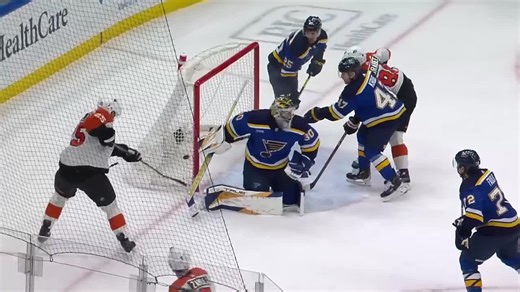 Poehling tips puck out of mid-air and in