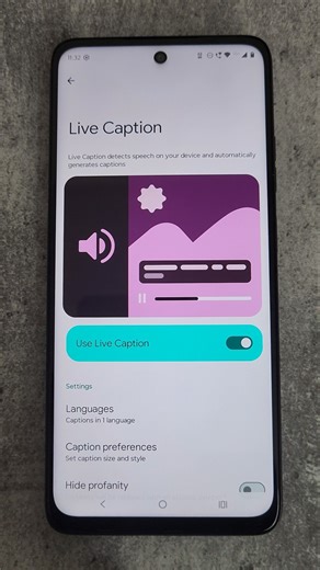 how to enable live caption in moto #techtutorial