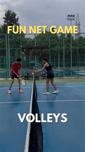 Fun net game to work on your volleys! 🎾#tennis #shorts #tennisplayer