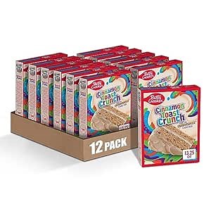 Betty Crocker Cinnamon Toast Crunch Cake Mix, Made with Cinnadust, Holiday Baking, 13.25 oz (Pack of 12)