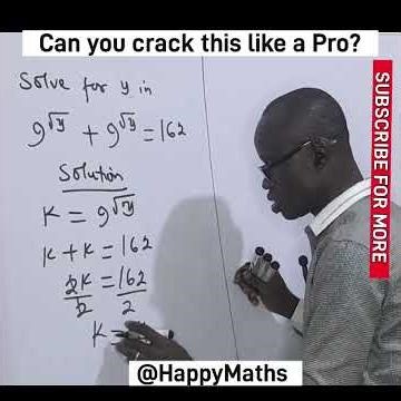 Can you crack this like a Pro?I exponential equation involving Square Root explained step by step