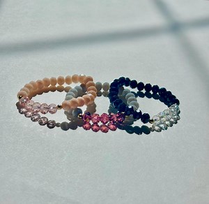 Crystal Bracelets Stackable Friendship Bracelets Green Pink and Purple Crystal Jewelry Faceted Beads With Elastic String - Etsy